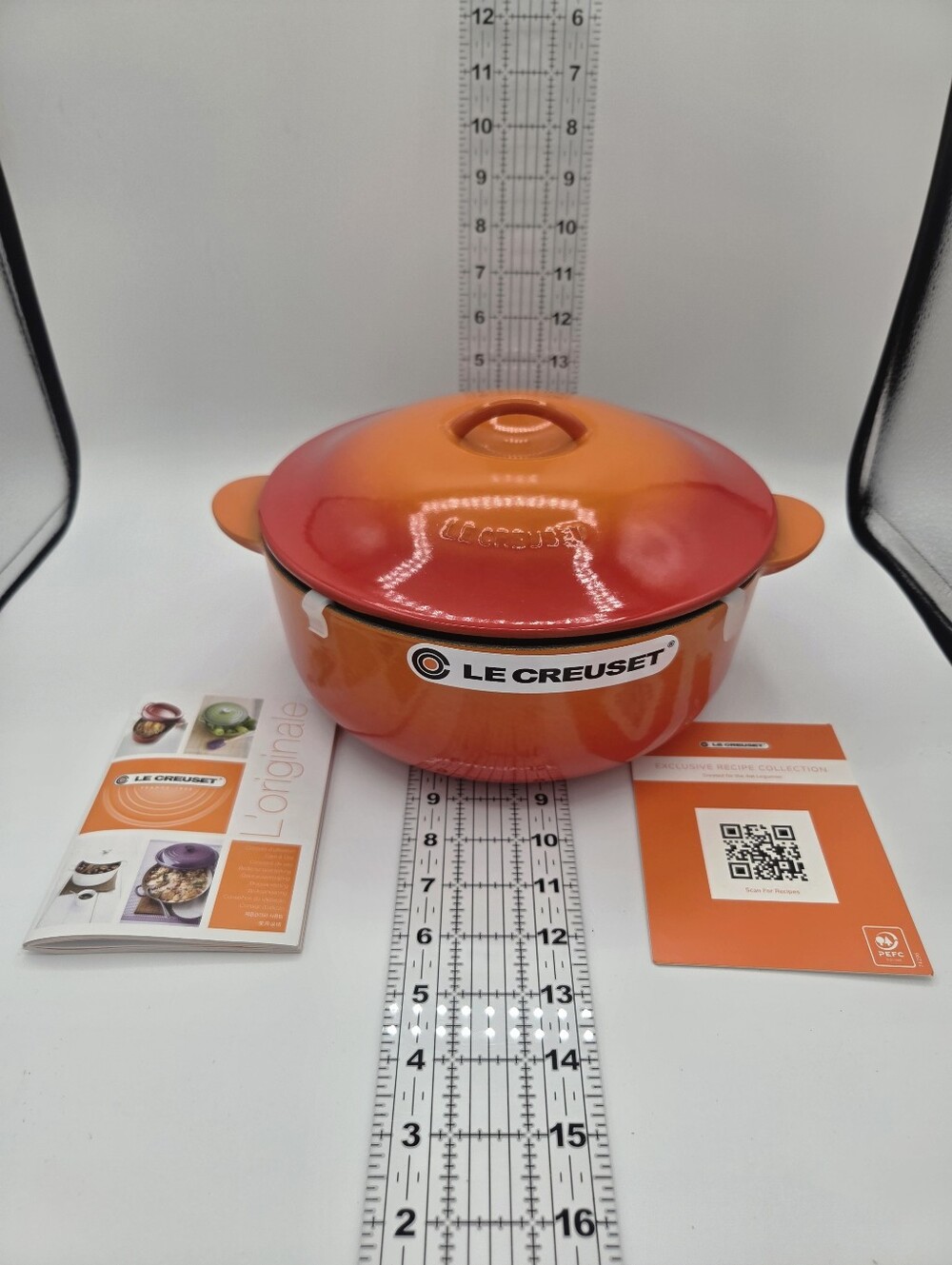 Le Creuset Flame Heritage 4-qt Enameled Cast Iron Round Oven w/ Lid